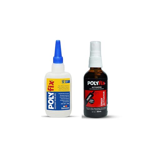 Polyfix Low Viscosity Cyanoacrylate Instant Glue and Glass Spray ...