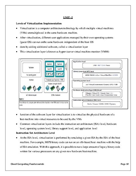 CCS-Module 2 Notes: Levels of Virtualization Implementation - Studocu