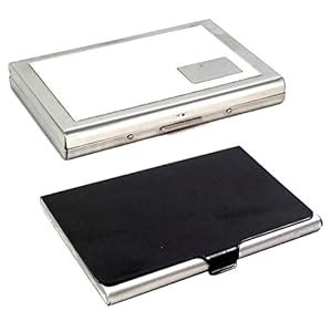 Stealodeal Black Stainless Steel with White Metal Debit/Credit Card ...