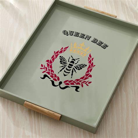 CrafTreat Queen Bee 6x6 Stencil Template |Queen Bee Design ...