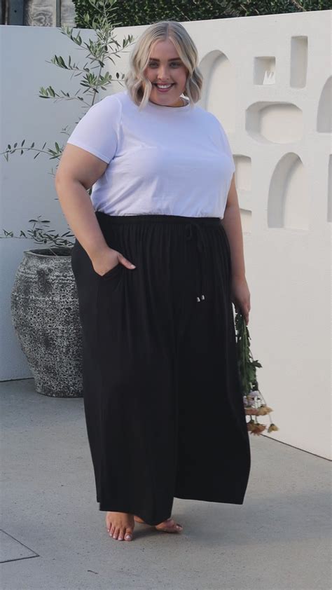 Women's Plus Size Black Pants - Designer Darcy Pants in Black at Peach ...