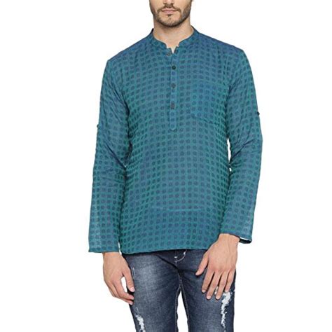 Buy Indus Route by Pantaloons Men's Cotton Kurtas 205000005795415_Green ...