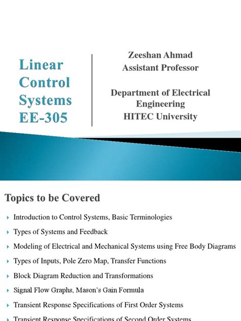 Image result for Linear Control Lecture