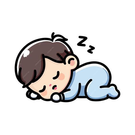 Premium Vector | Cute baby sleeping cartoon icon illustration