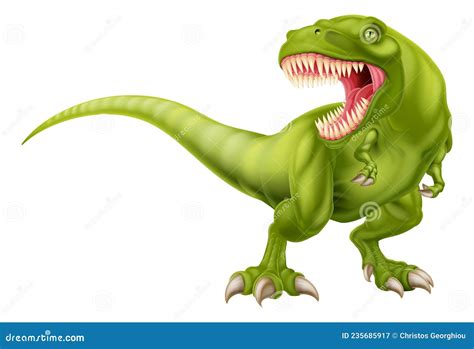 Tyrannosaurus T Rex Dinosaur Cartoon Roaring Stock Vector ...