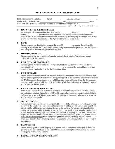 Free Printable Sublease Agreement Templates [Word, PDF]