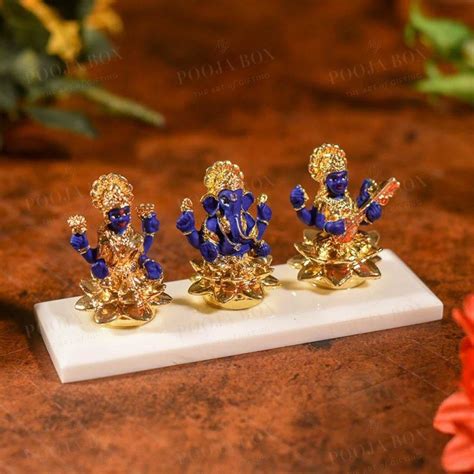 Buy Antique Lakshmi Ganesha Saraswati Idol Online in India - Mypoojabox.in