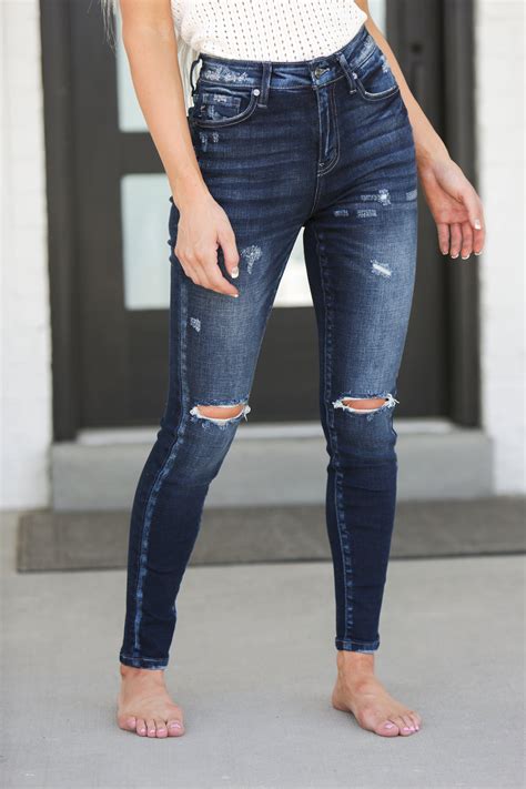 Ripped Skinny Jeans For Women
