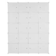 Buy 20-Cube DIY Plastic Closet Organizer Storage Shelves, Cube Closet ...