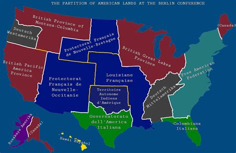 A colonized 1890's America : r/imaginarymaps