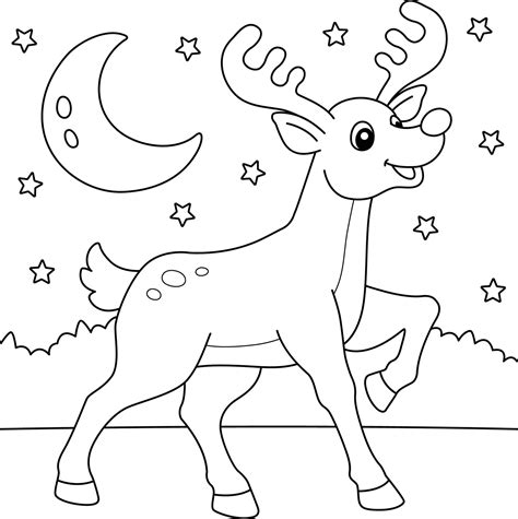 Girl Reindeer Coloring Pages