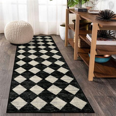 Amazon.com: Lahome Washable Kitchen Runner Rug, 2x7 Black and White ...