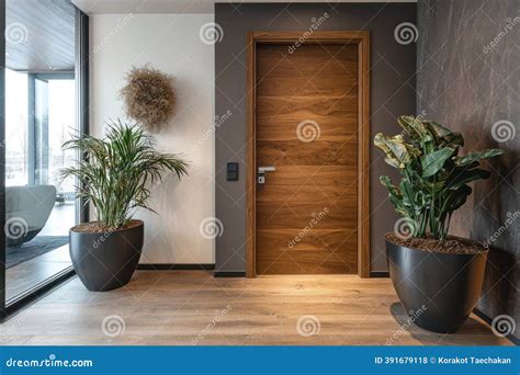 Stylish Entrance To A Residential Building, An Interesting Facade Of ...