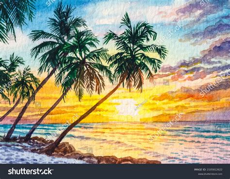 How To Draw A Beach Sunset