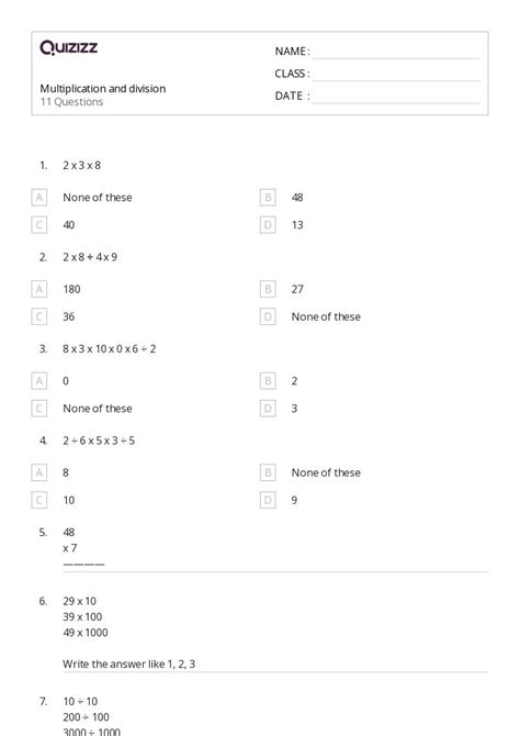 50+ Division with Remainders worksheets for 1st Class on Quizizz | Free ...