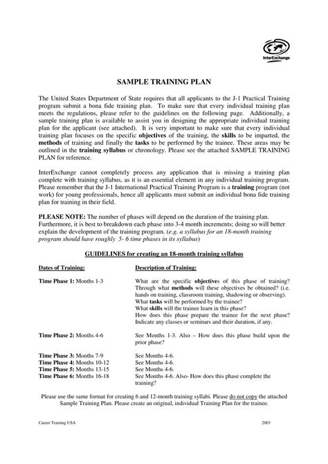 Training Plan Examples 的图像结果
