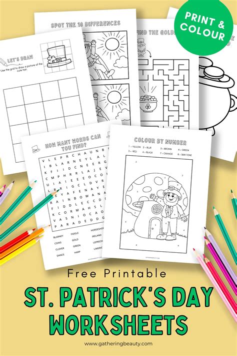 Free Printable St. Patrick's Day Worksheets — Gathering Beauty