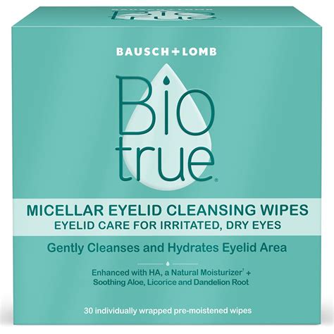 Biotrue Micellar Eyelid Cleansing Wipes | Walgreens
