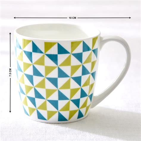 Buy Corsica Heva Set of 4 Bone China Printed Mugs - 240ml from Corsica ...