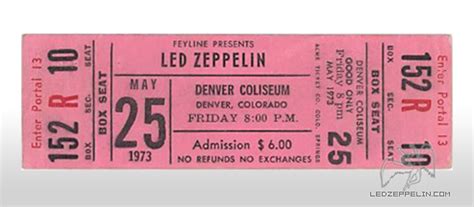 Denver Coliseum - May 25, 1973 / Denver | Led Zeppelin Official Website