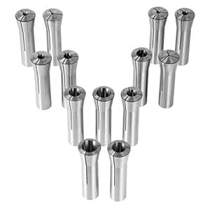 VEVOR 13 pcs Precision R8 Collet Set, 1/8'' - 7/8'', 45# Alloy Steel ...