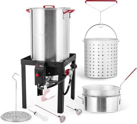 Amazon.com: OuterMust Turkey Deep Fryer, 30 QT Turkey Fryer Pot with ...