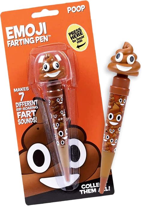 Buy Farting Poop Emoji Pen - Makes 7 Funny Fart Sounds - Fun Easter ...