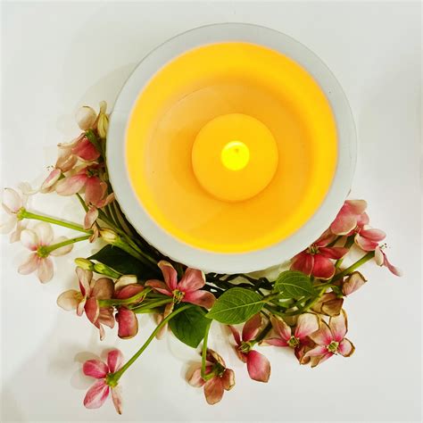 Beautiful White Cemented Candle Holder/Tea Light Holder