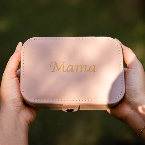 Mama Jewellery Organizer Box - Pink Leather Gift for Mom | The Zappy Box