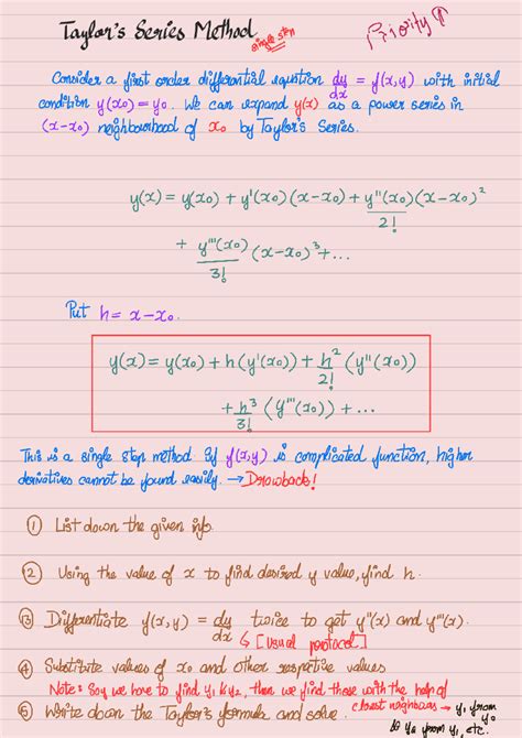 Numerical Solutions of Ordinary Differential Equations - Series Method ...