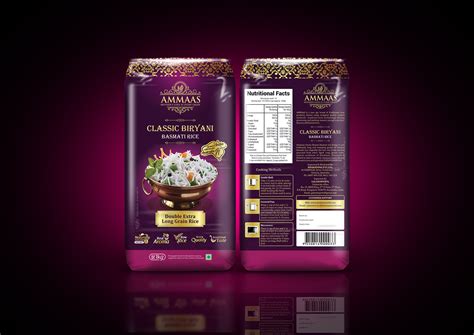 Ammaas Classic Biryani Basmati Rice Bag Design And Premium Aromatic ...