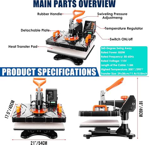 AKEYDIY Digital Heat Press Machine - 8 in 1 Combo for India | Ubuy