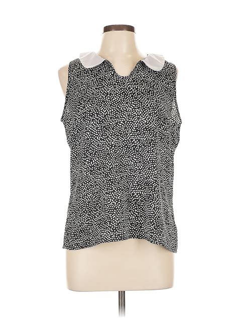 Worthington Women Black Sleeveless Blouse L Petites | eBay