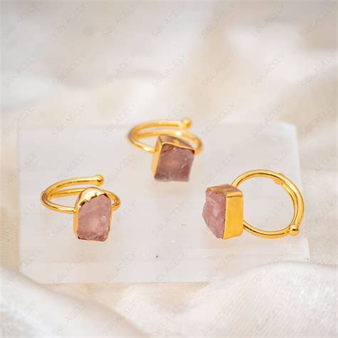 Rose Quartz Ring Adjustable For Love and Emotional Healing