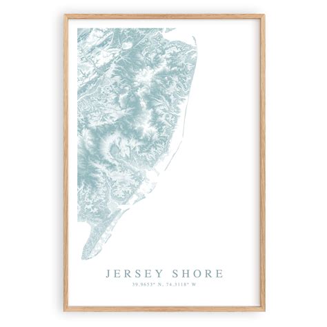 Jersey Shore Map Print in 2025 | Jersey shore, Map print, Turquoise ...