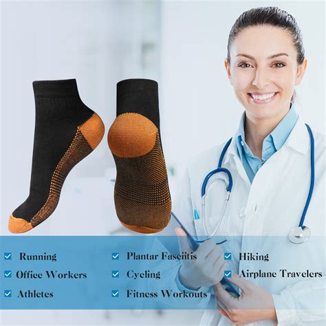 Buy 1-5Pairs Compression Socks Short Foot Sleeves for Plantar Fasciitis ...