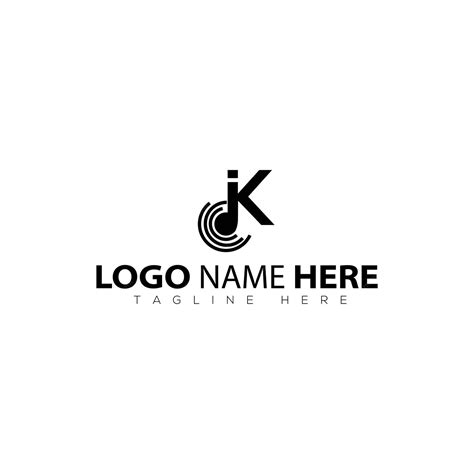 Premium Vector | J K letter music note sound logo illustration vector art design