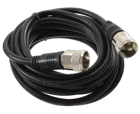 CablesOnline CablesOnline 12ft RG8x Coax UHF (PL259) Male to Male 50 ...