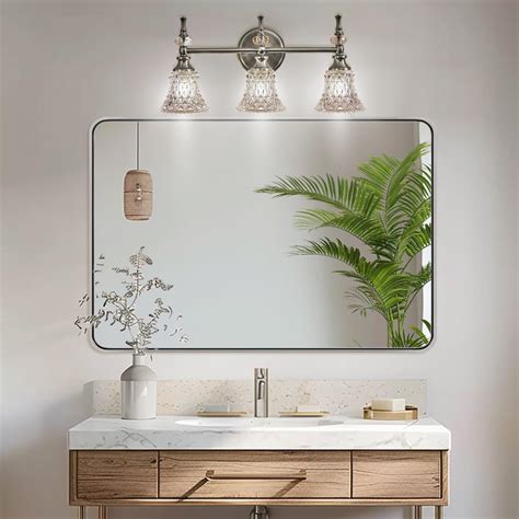 Amazon.com: ANDY STAR 48x32 Inch Chrome Bathroom Mirror, Chrome ...