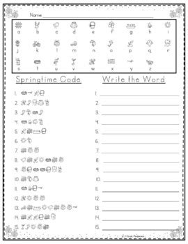 Spelling Activities for Any List of Words Solve The Code 15 Words BUNDLE