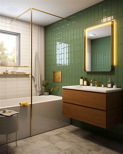 Green Tile Bathroom Ideas