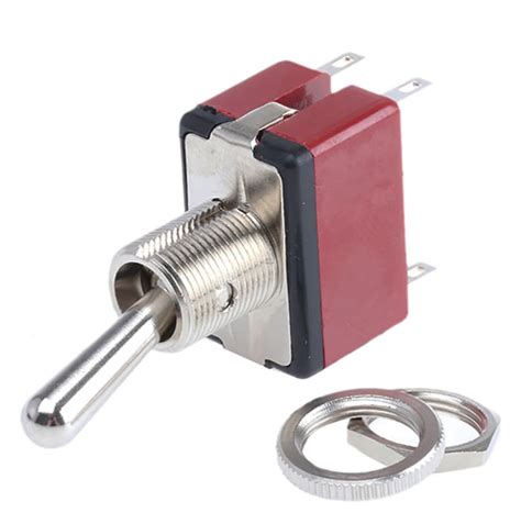 106472103 APEM | APEM Toggle Switch, Panel Mount, (On)-Off-(On), DPDT ...