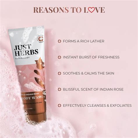 Just Herbs Ayurvedic Body Wash - Kumuda Sacred Lotus Rejuvenating Body Wash