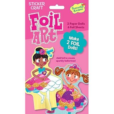 Buy Peaceable Kingdom Sticker Crafts Ballerina Stand-Up Dolls Foil Art ...