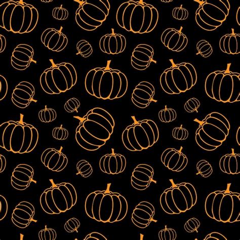 Premium Vector | Halloween pattern with pumpkins