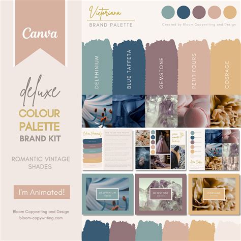 Luxury Brand Color Palette Color Palette With Hex Codes Premium Business Branding Kit Canva ...