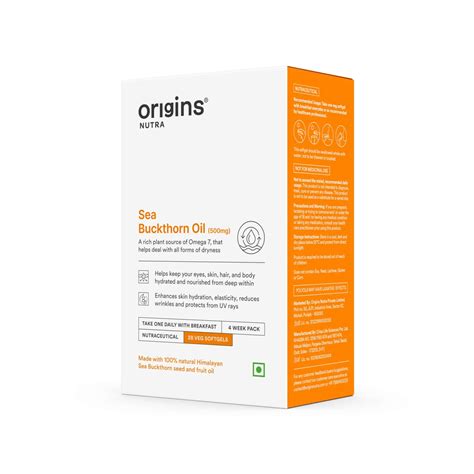 Buy ORIGINS NUTRA SEA BUCKTHORN OIL |REDUCE WRINKLES & PIGMENTATION-28 ...