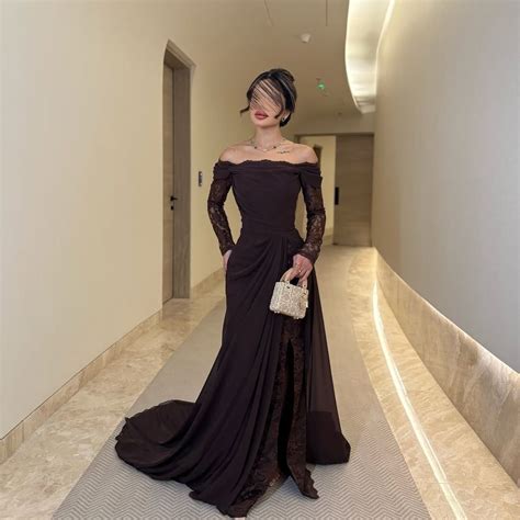 Customized Off The Shoulder Prom Dresses Floor Length Evening Dresses ...