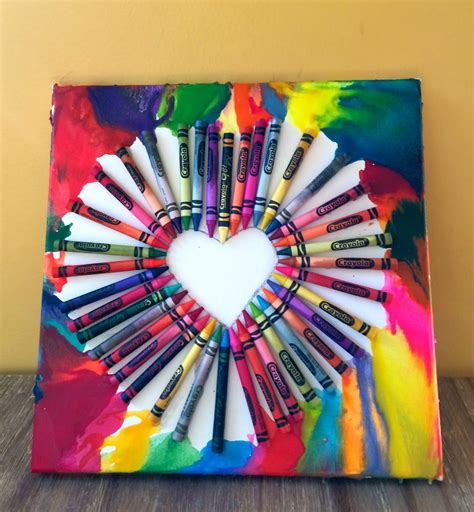 Easy Crayon art, only takes 45 minutes to make, good for kids, adults ...