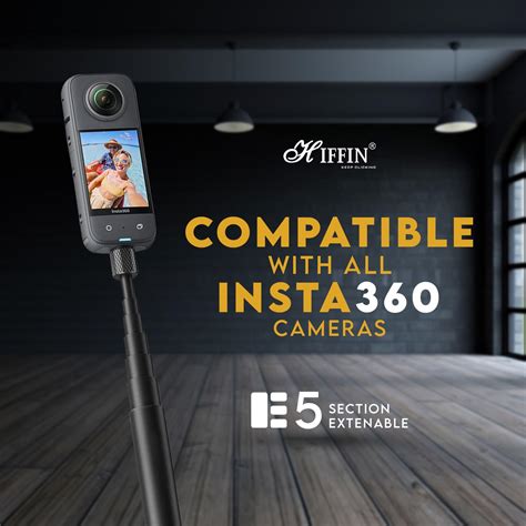 HIFFIN Universal Invisible Monopod Stick 118 Cms for Insta 360 One X2